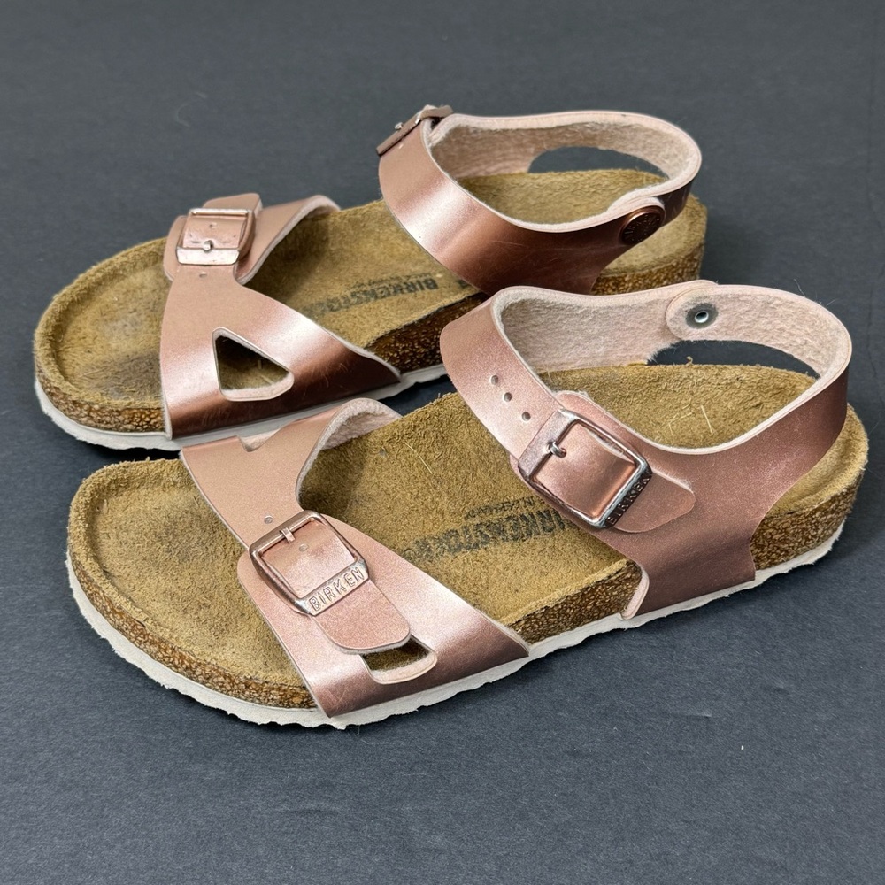 Birkenstock Kids Rio Sandals Rose Gold size US 13 - 13.5 - Picture 4 of 10